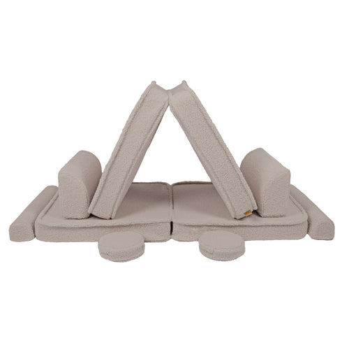 Didelė modulinė sofa vaikams „Premium Bearly“, šviesiai pilka