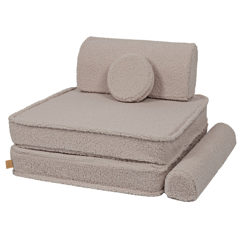Didelė modulinė sofa vaikams „Premium Bearly“, šviesiai pilka