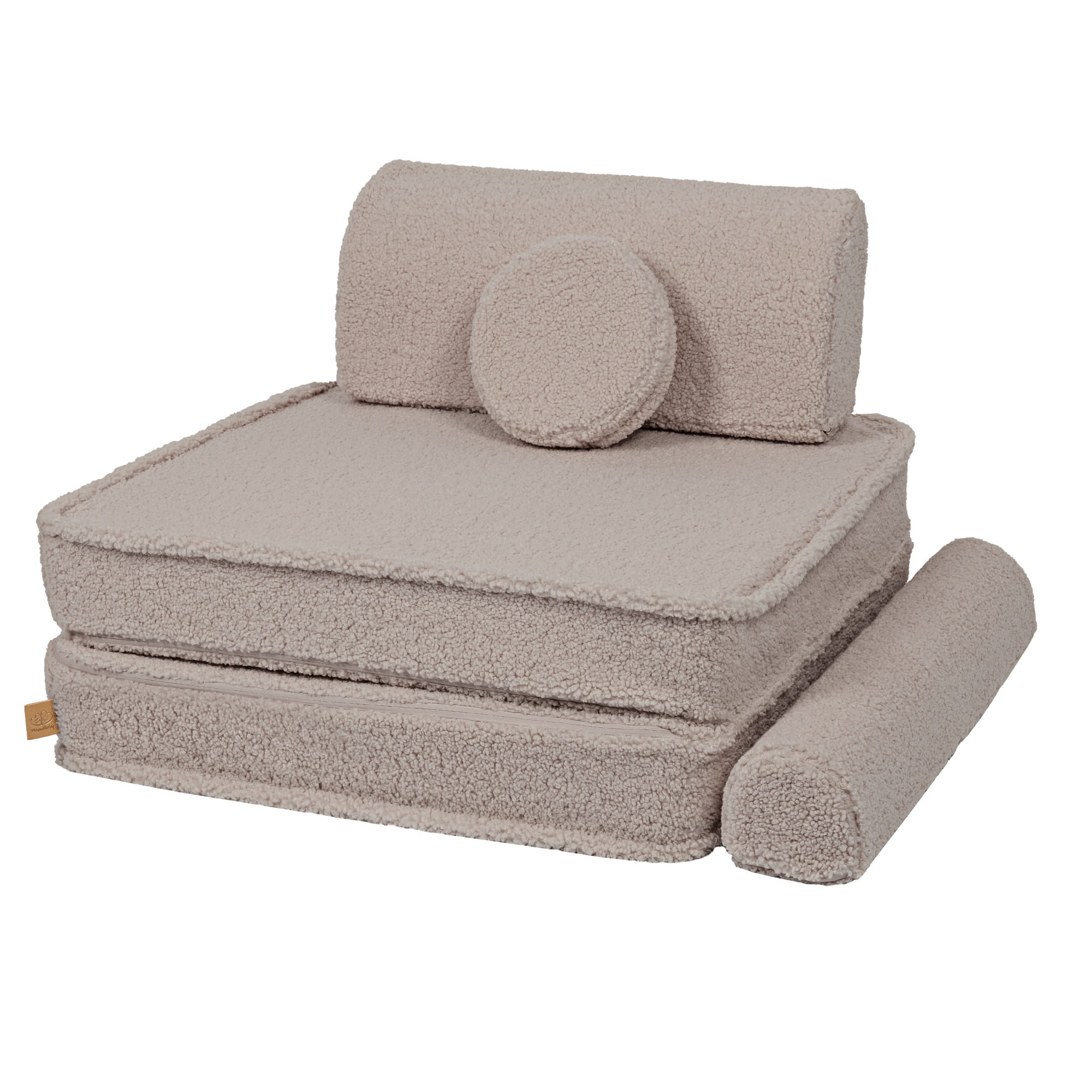 Didelė modulinė sofa vaikams „Premium Bearly“, šviesiai pilka