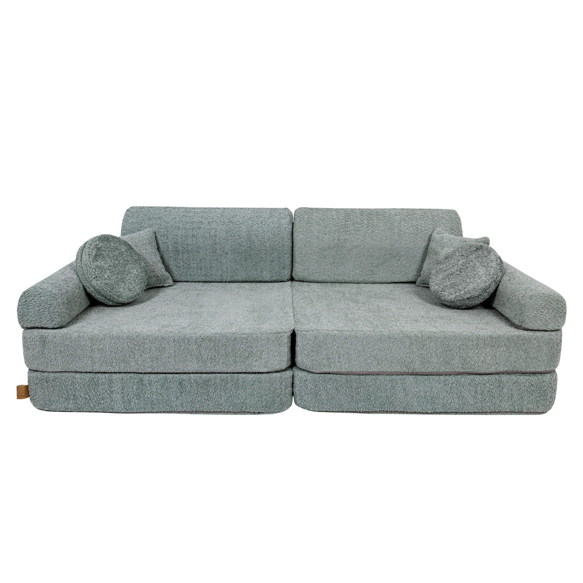 Didelė modulinė sofa vaikams „Premium Boucle“, gaivios mėtų spalvos