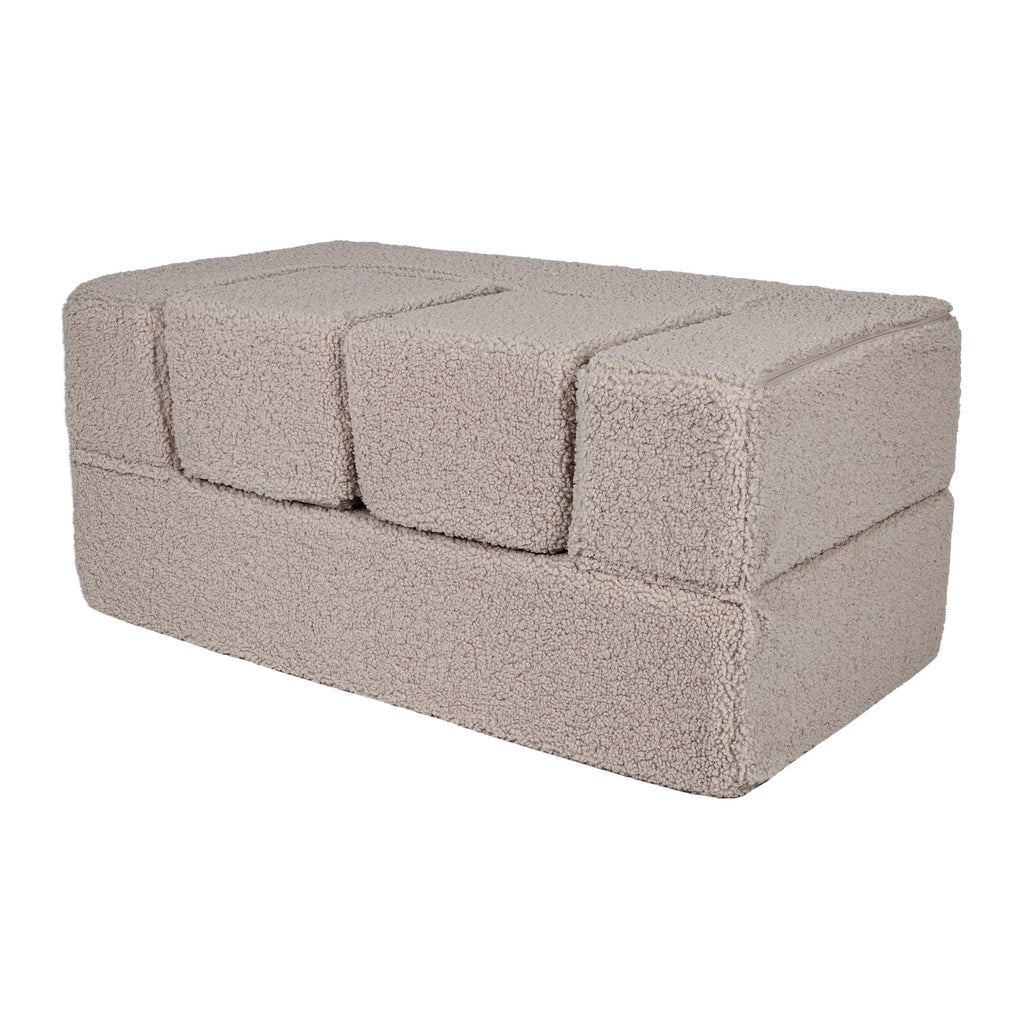 Kubo formos sofa, šviesiai pilka