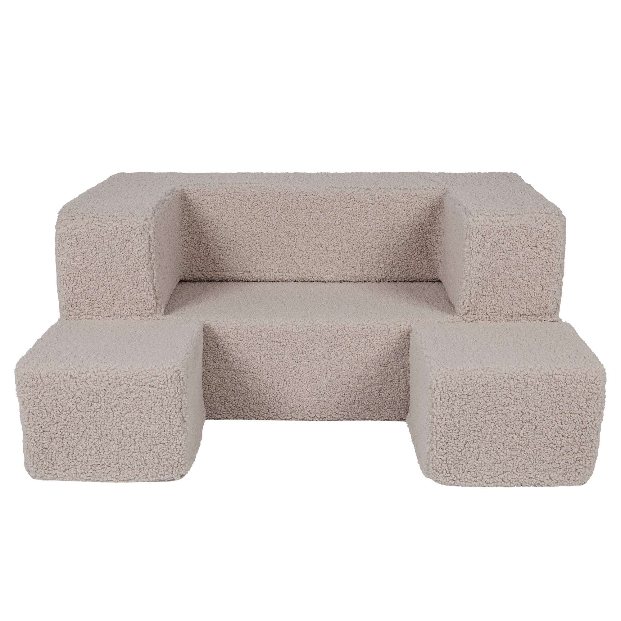 Kubo formos sofa, šviesiai pilka