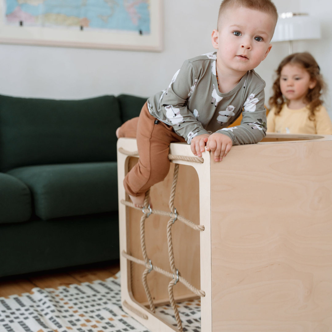 CUBITRI® Climbing Play Cube With Rope Window