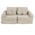 Vidutinė modulinė sofa vaikams, estetinio dizaino, ekru spalvos