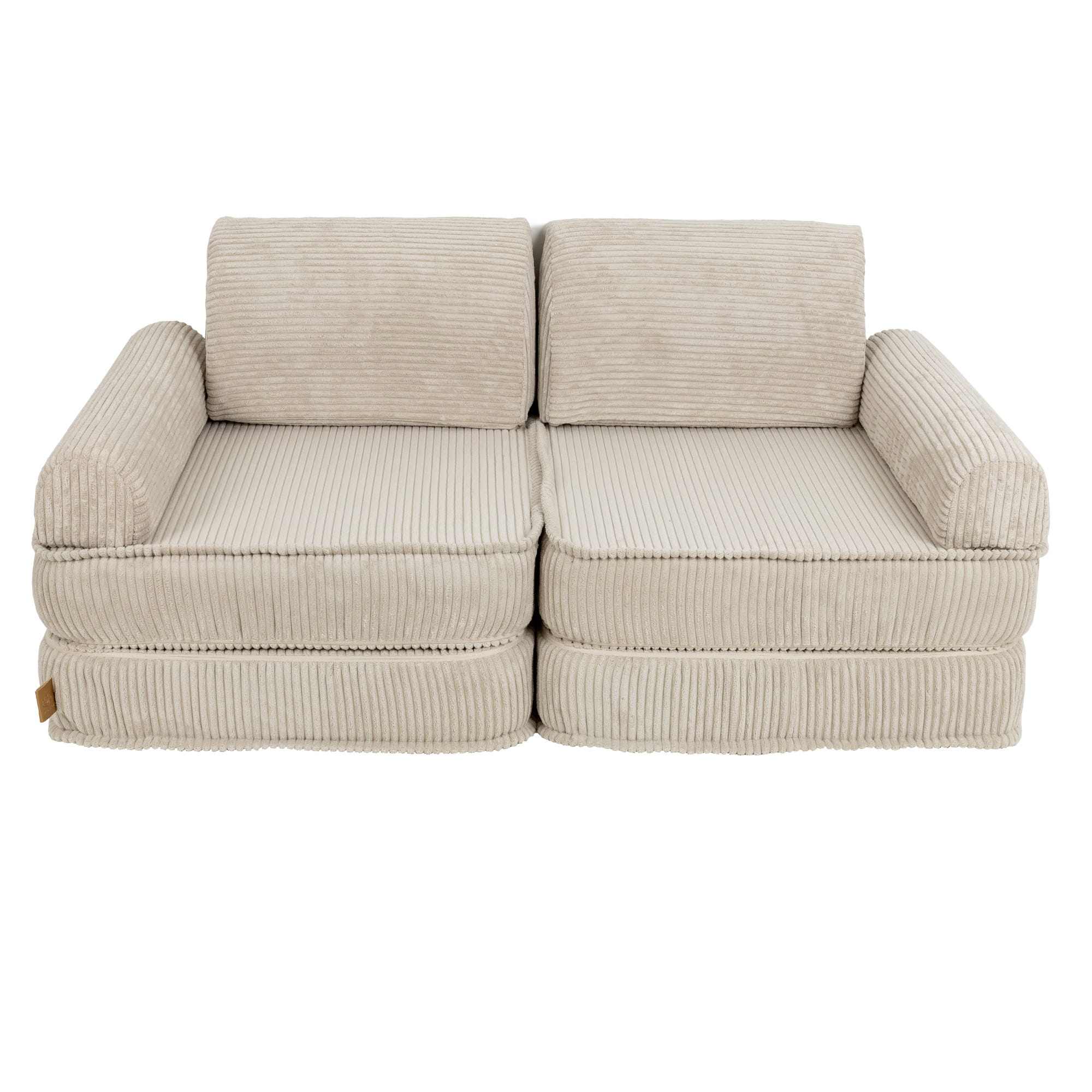 Vidutinė modulinė sofa vaikams, estetinio dizaino, ekru spalvos