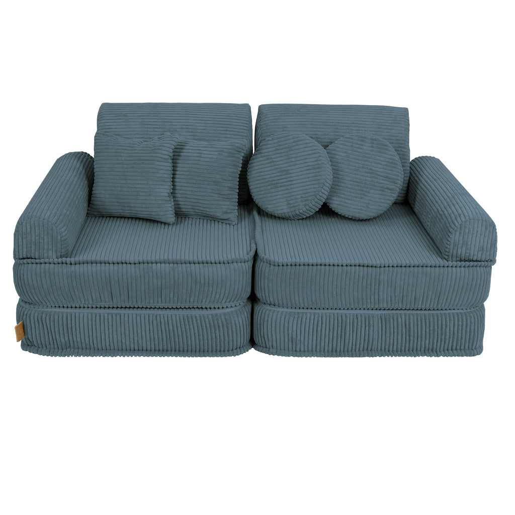 Vidutinė modulinė sofa vaikams, estetinio dizaino, turkio spalvos