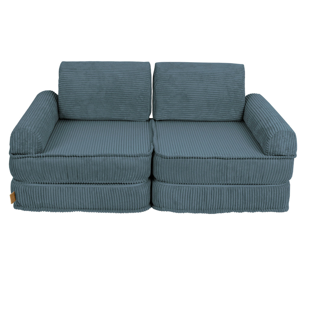 Vidutinė modulinė sofa vaikams, estetinio dizaino, turkio spalvos