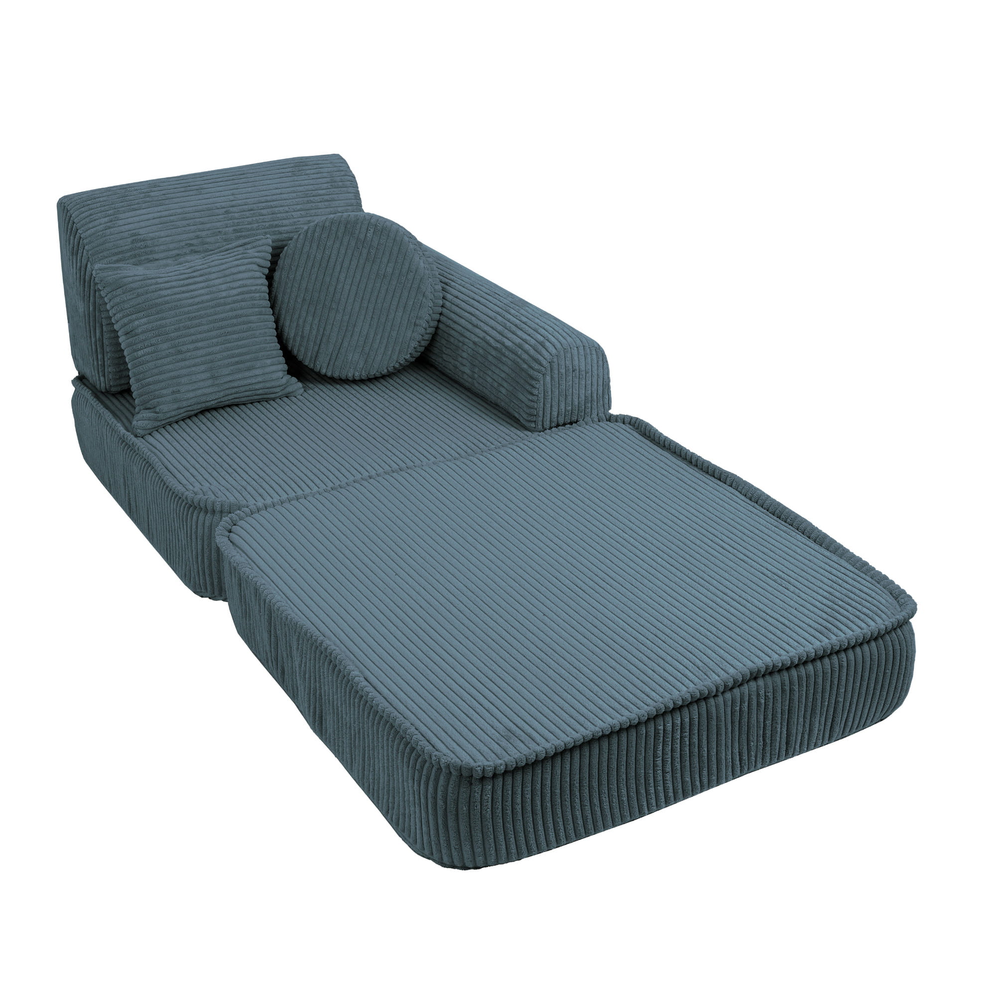 Vidutinė modulinė sofa vaikams, estetinio dizaino, turkio spalvos