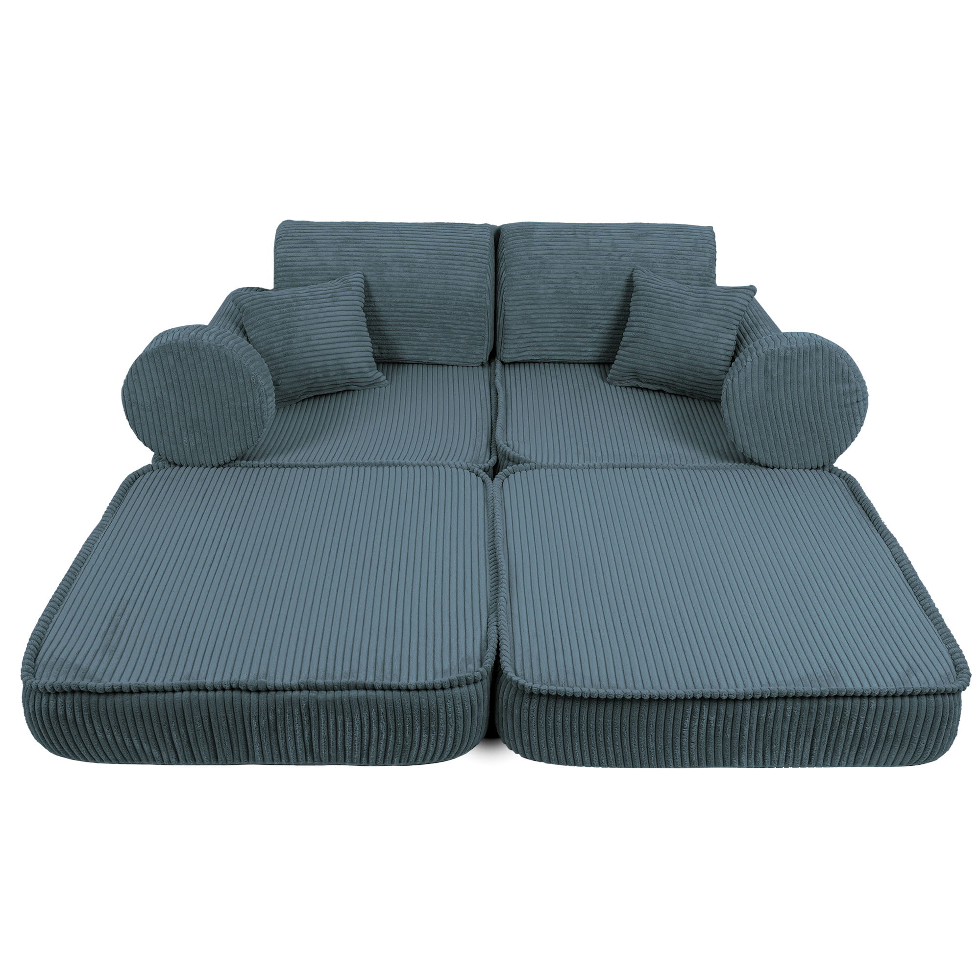 Vidutinė modulinė sofa vaikams, estetinio dizaino, turkio spalvos