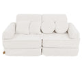 Vidutinė modulinė sofa vaikams, kreminė