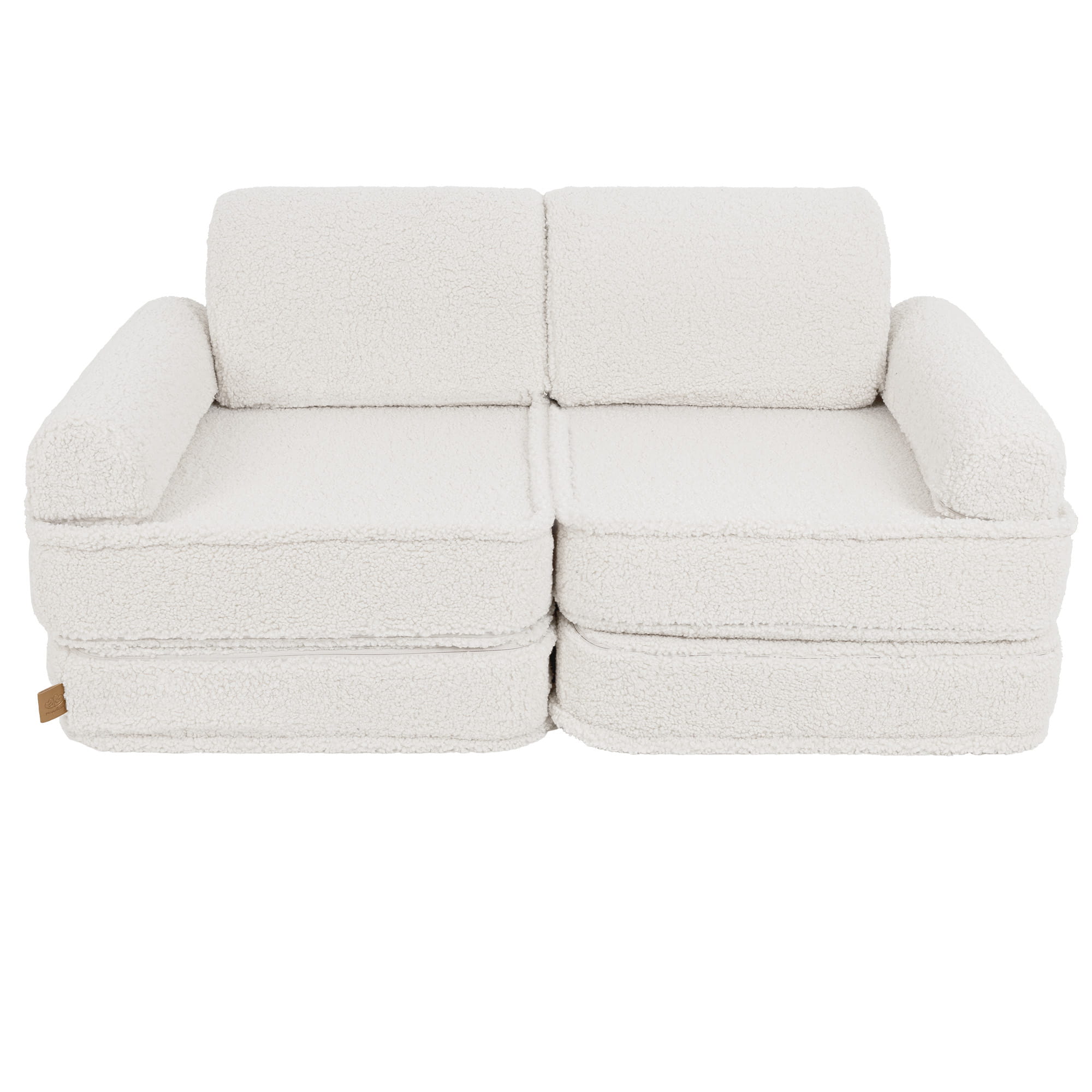 Vidutinė modulinė sofa vaikams, kreminė