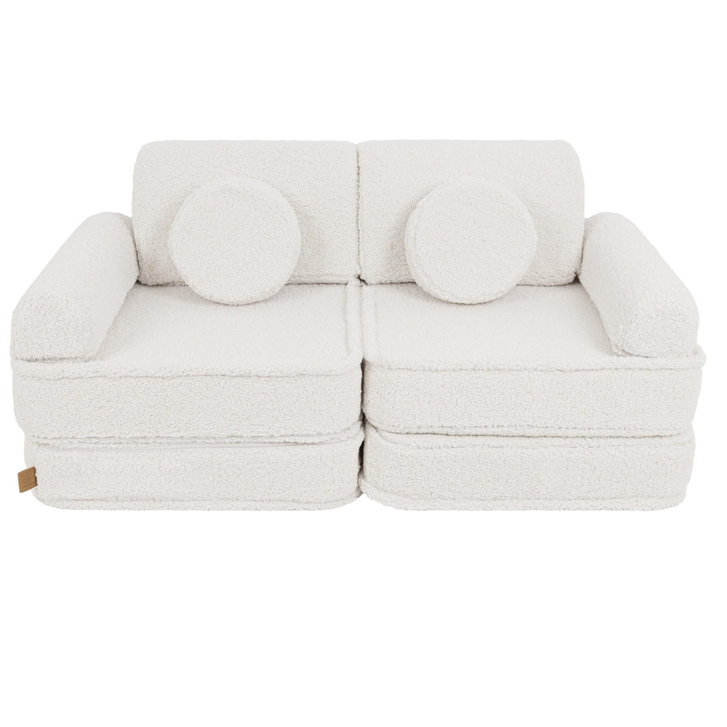 Vidutinė modulinė sofa vaikams, kreminė