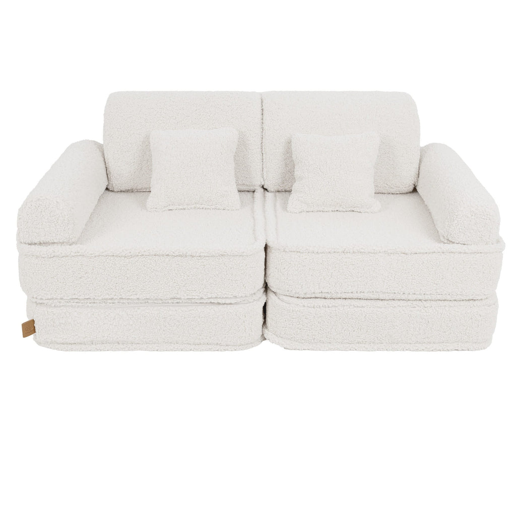 Vidutinė modulinė sofa vaikams, kreminė