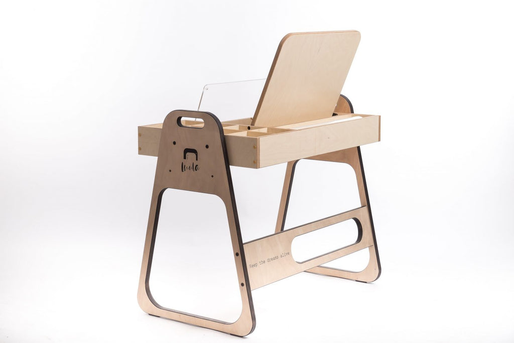 Adjustable Children Montessori Table and Chair Set Julle - Mint Green