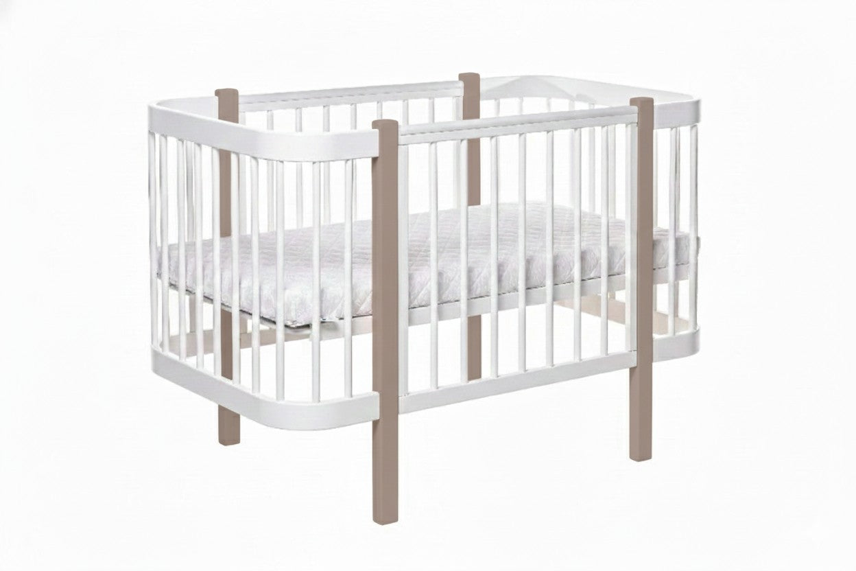 Baby Crib ELIN - Cappuccino/White