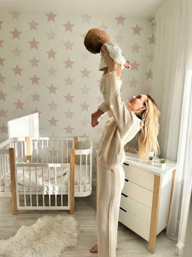 Baby Crib ELIN - Natural/White