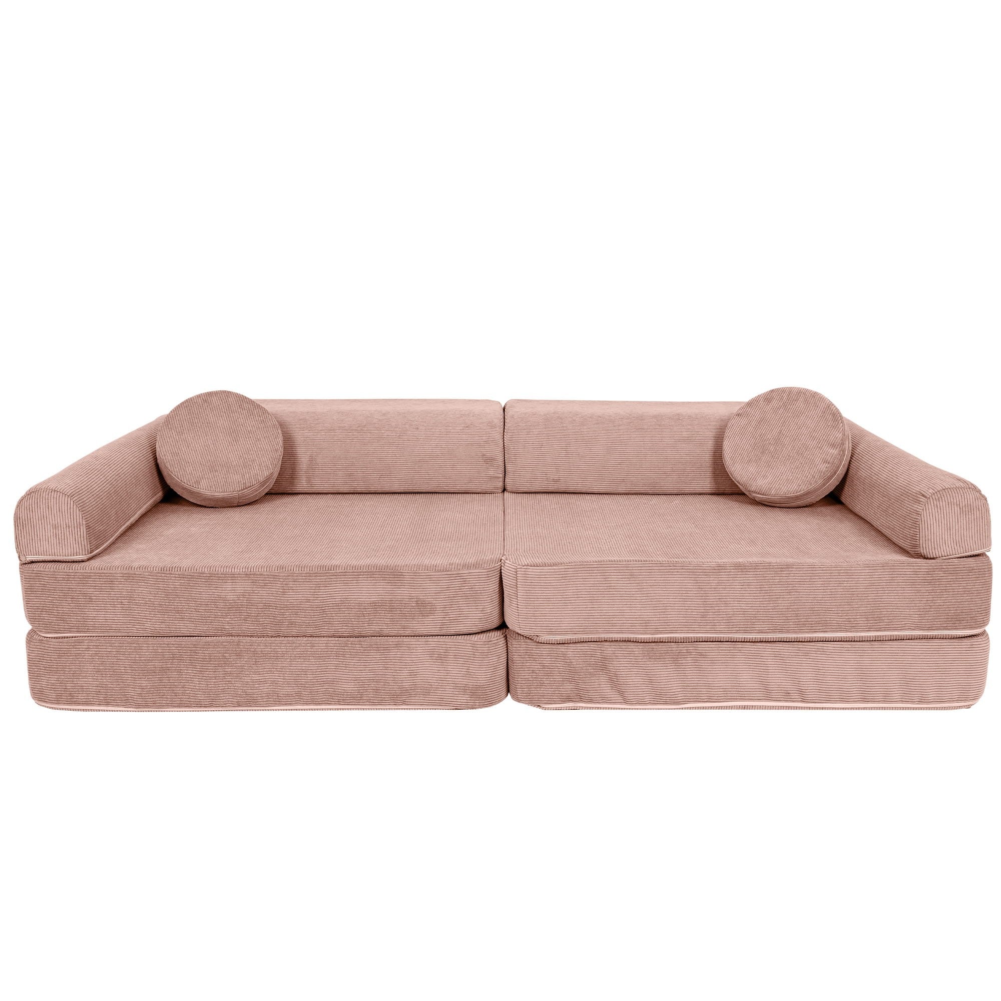 Didelė modulinė sofa vaikams „Slimcord Corduroy“, rožinė