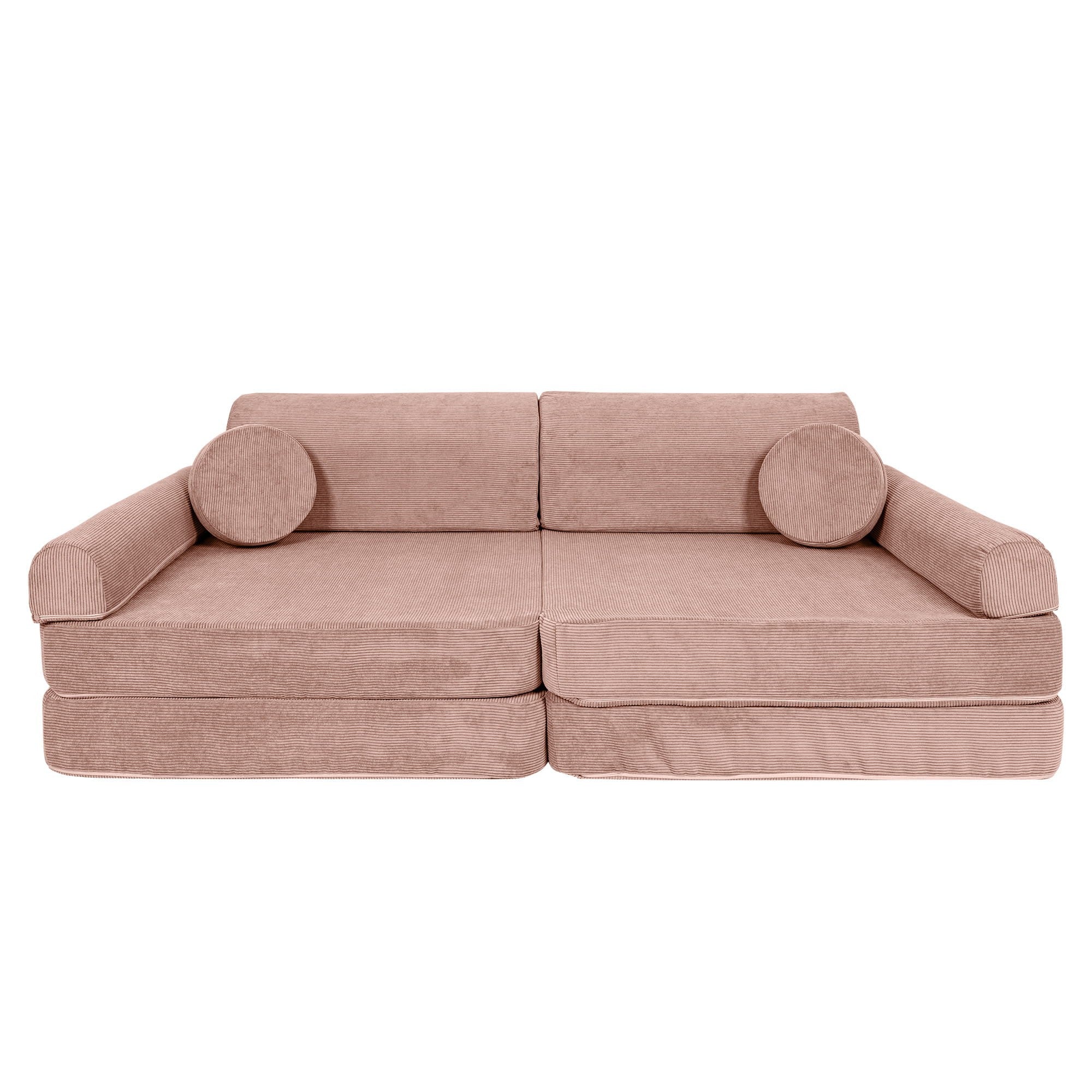 Didelė modulinė sofa vaikams „Slimcord Corduroy“, rožinė