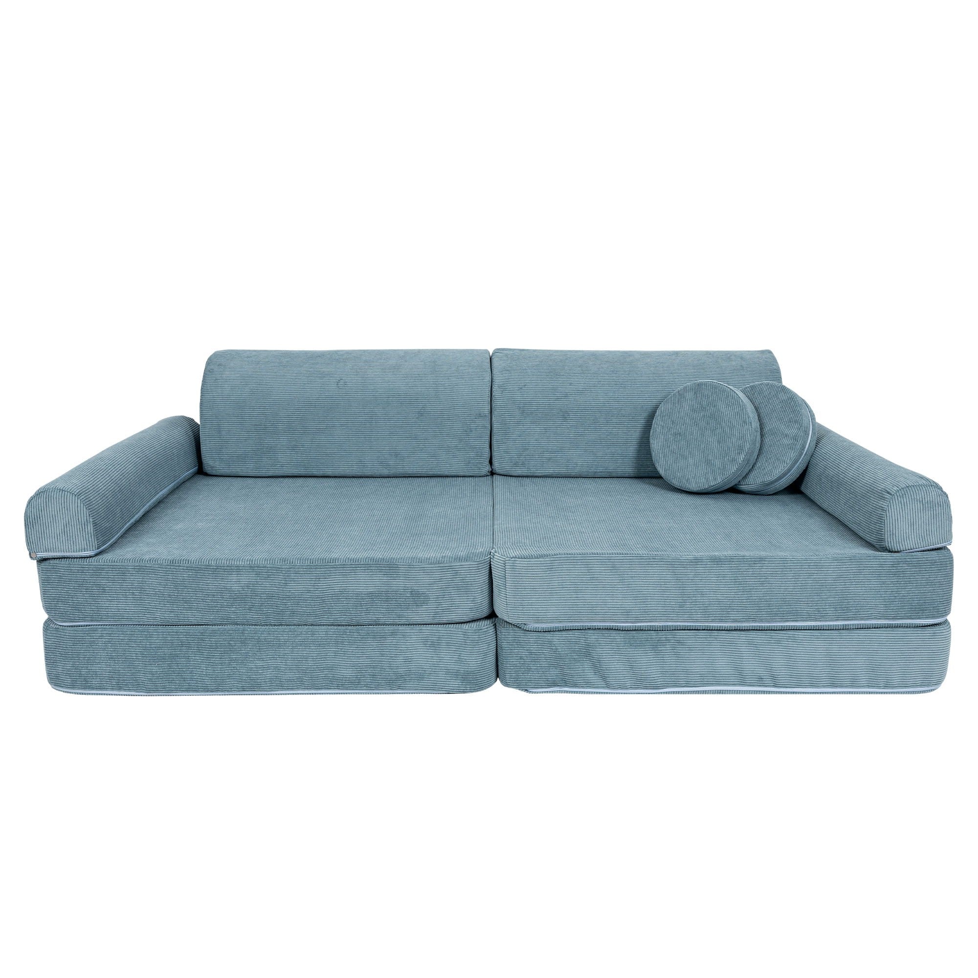 Didelė modulinė sofa vaikams „Slimcord Corduroy“, turkio spalvos