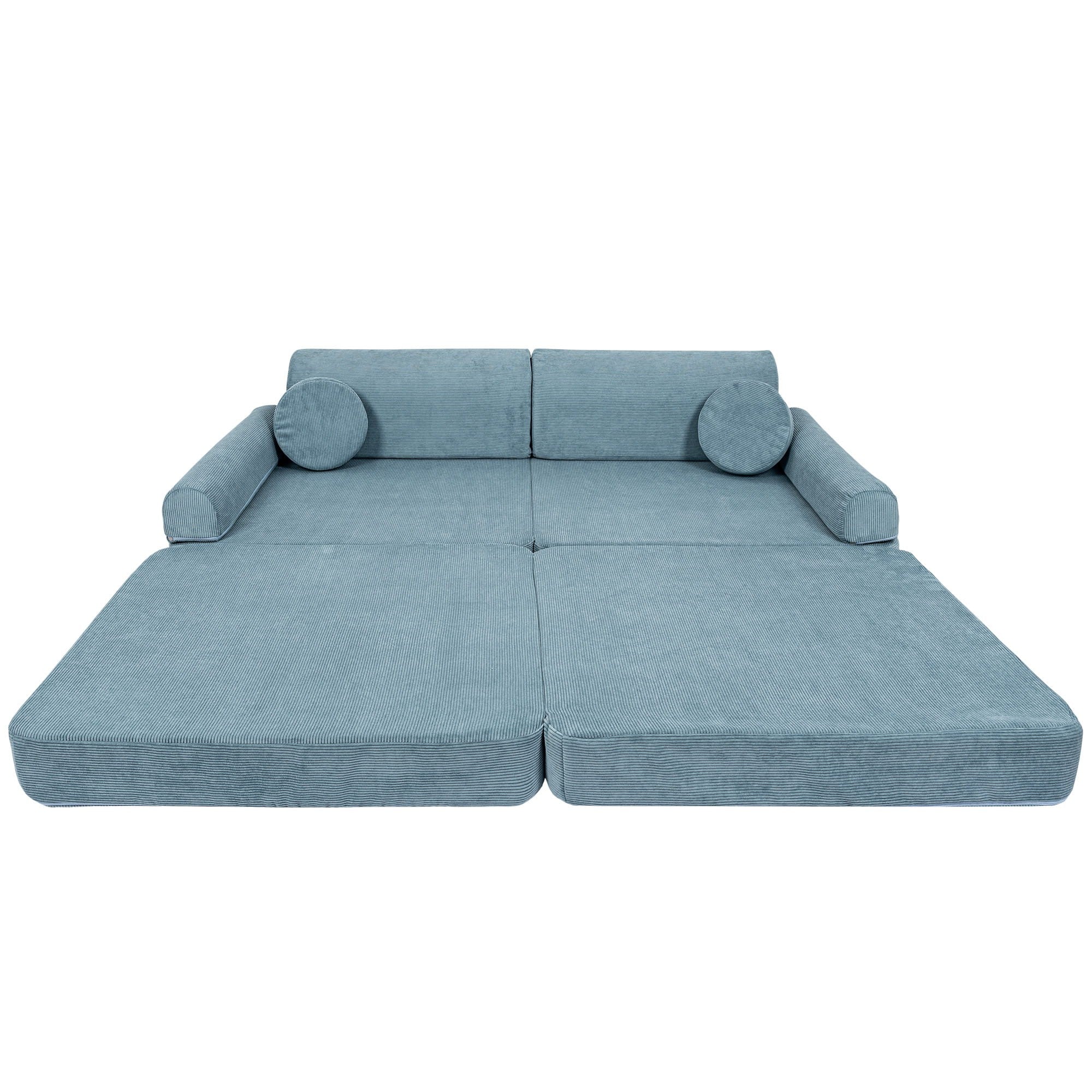 Didelė modulinė sofa vaikams „Slimcord Corduroy“, turkio spalvos