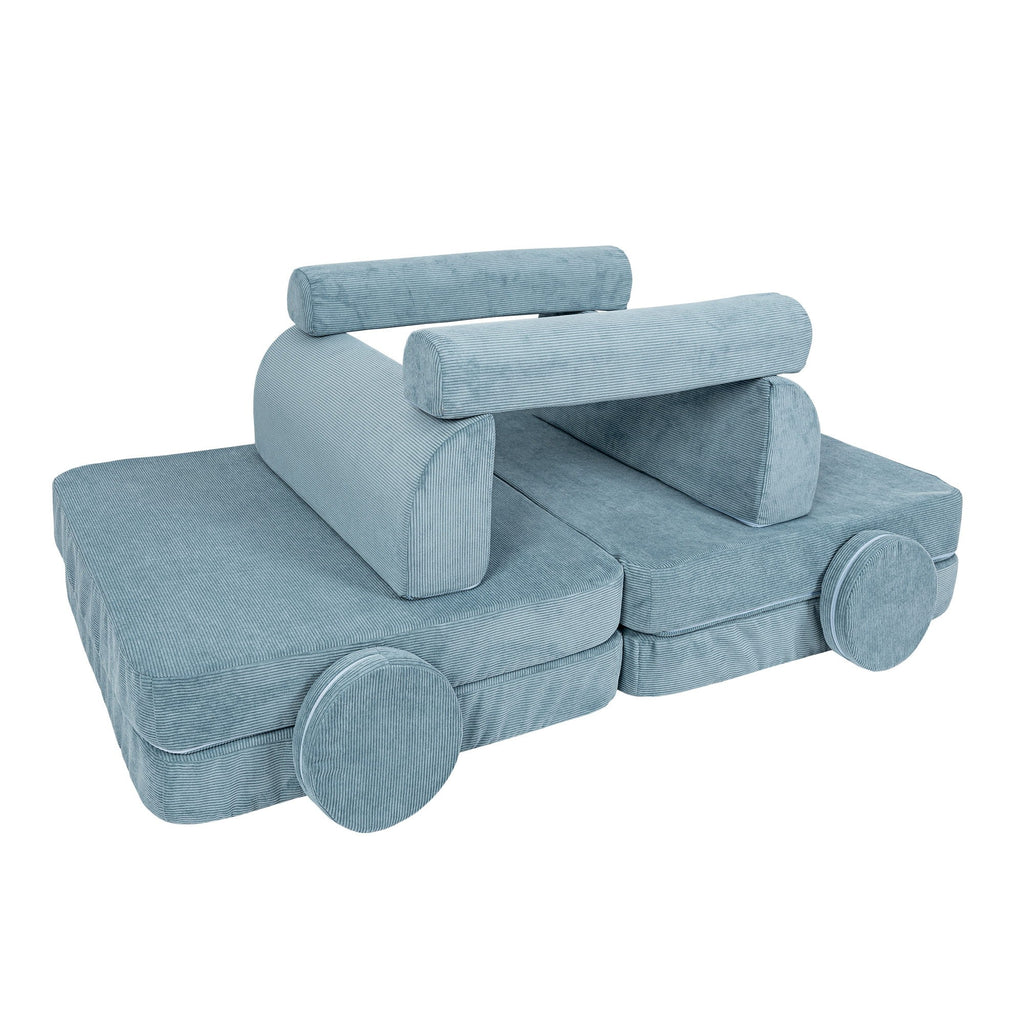 Didelė modulinė sofa vaikams „Slimcord Corduroy“, turkio spalvos