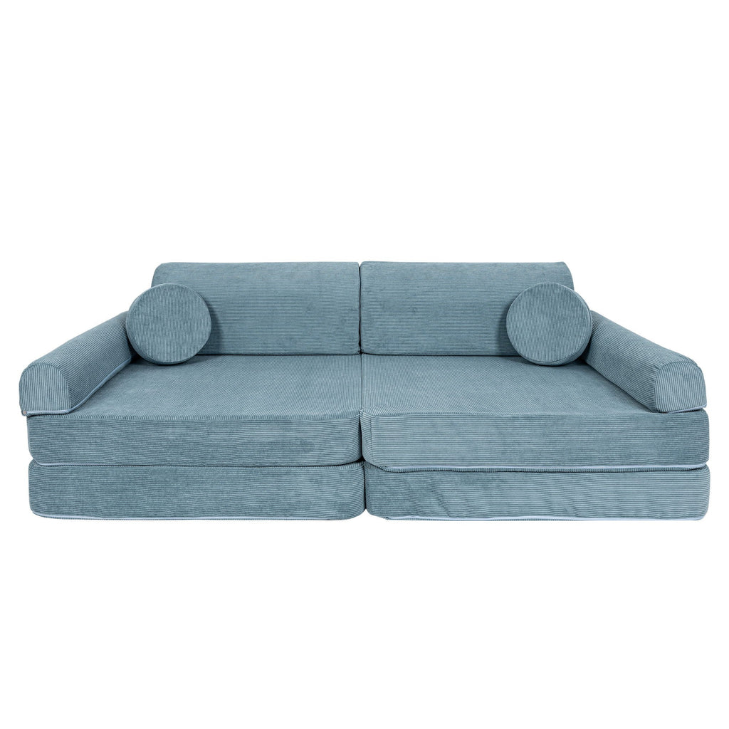 Didelė modulinė sofa vaikams „Slimcord Corduroy“, turkio spalvos