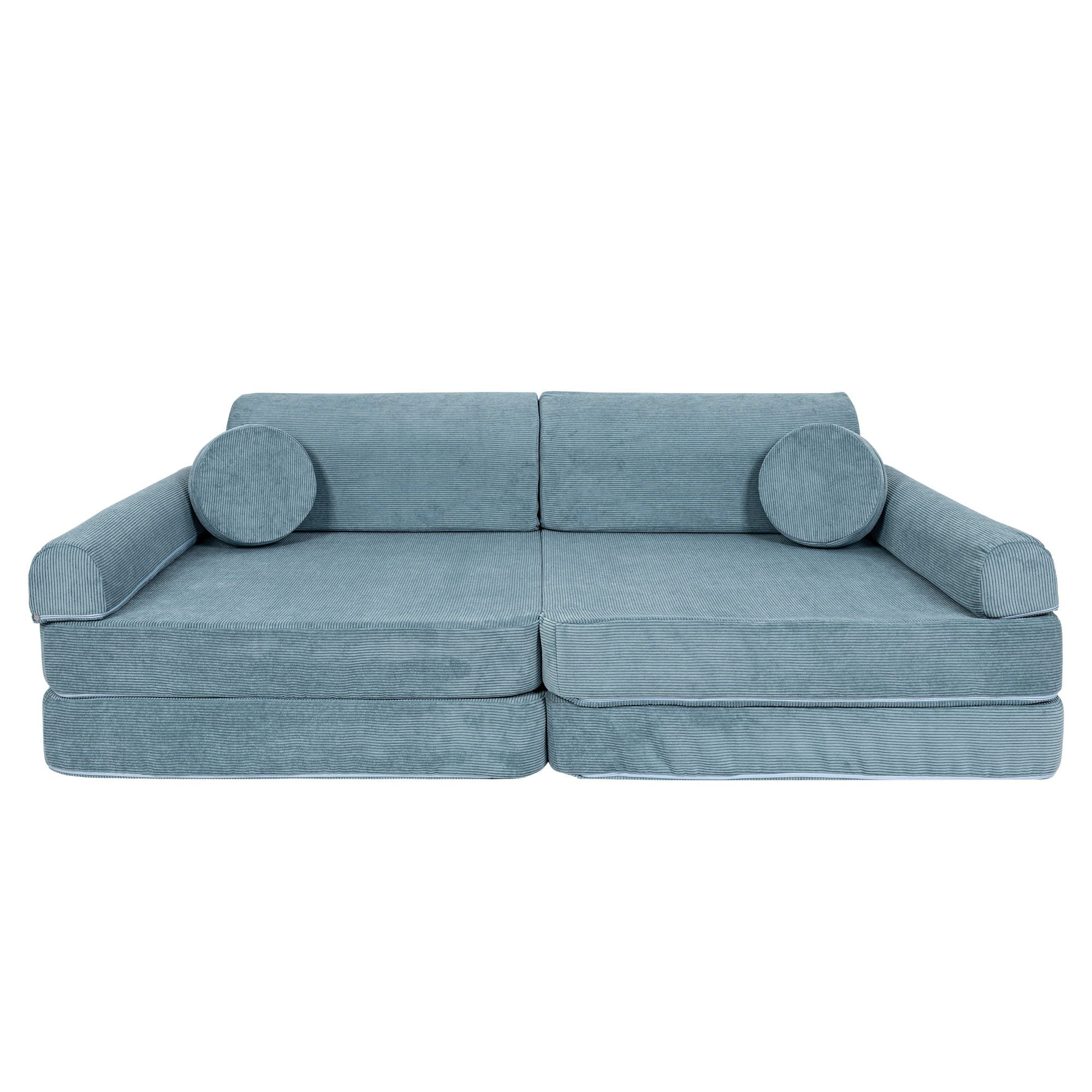 Didelė modulinė sofa vaikams „Slimcord Corduroy“, turkio spalvos