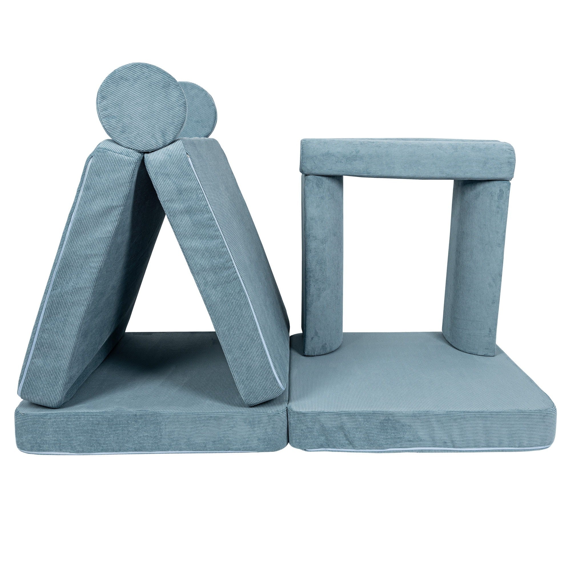 Didelė modulinė sofa vaikams „Slimcord Corduroy“, turkio spalvos