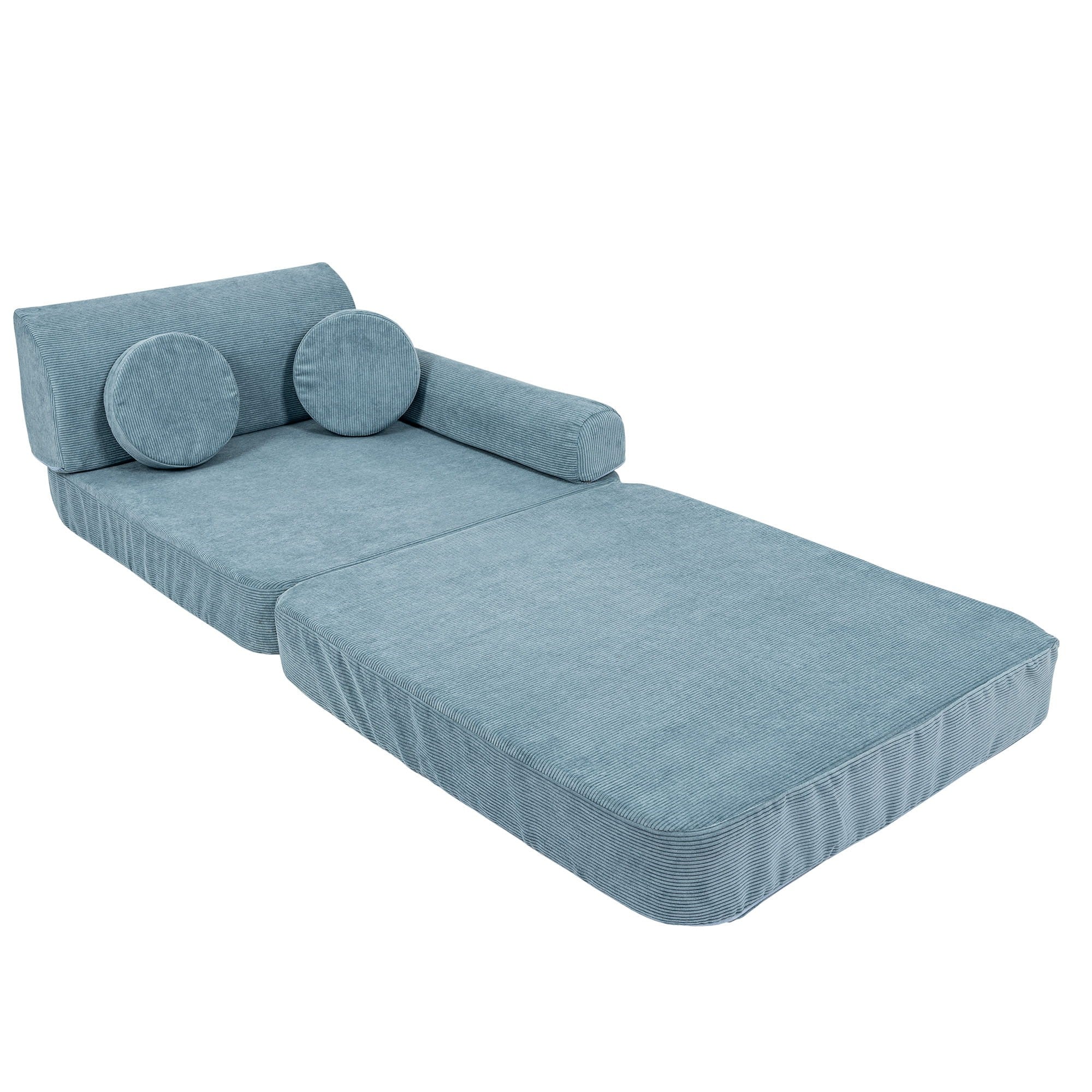 Didelė modulinė sofa vaikams „Slimcord Corduroy“, turkio spalvos