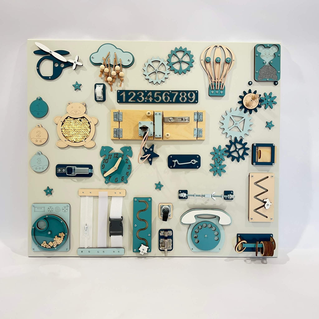 Didelė Montessori veiklos lenta ugdymui, 60 × 70 cm