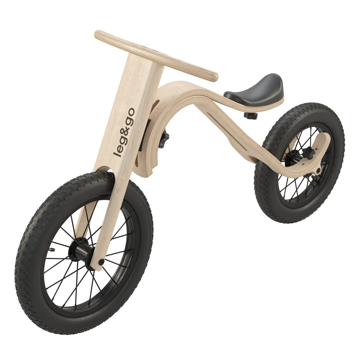 leg&go 3 viename balansinis dviratis | medinis transformuojamas dviratis vaikams