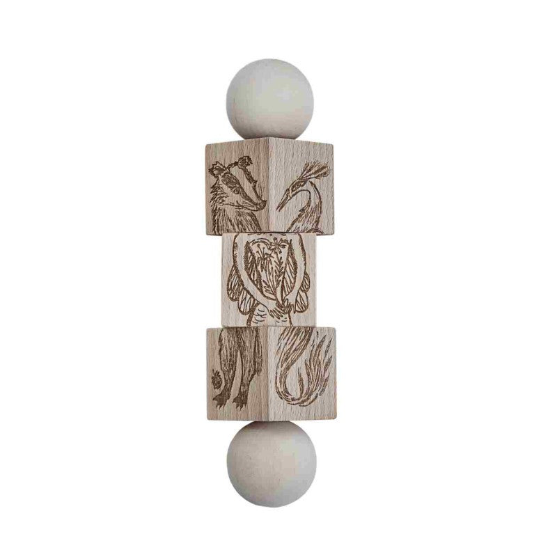 „Stebuklingo miško“ medinė besisukanti dėlionė, natūralių spalvų