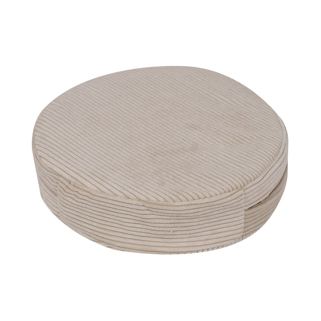 Didelė smulkaus kordurojaus sofa, ekru spalvos