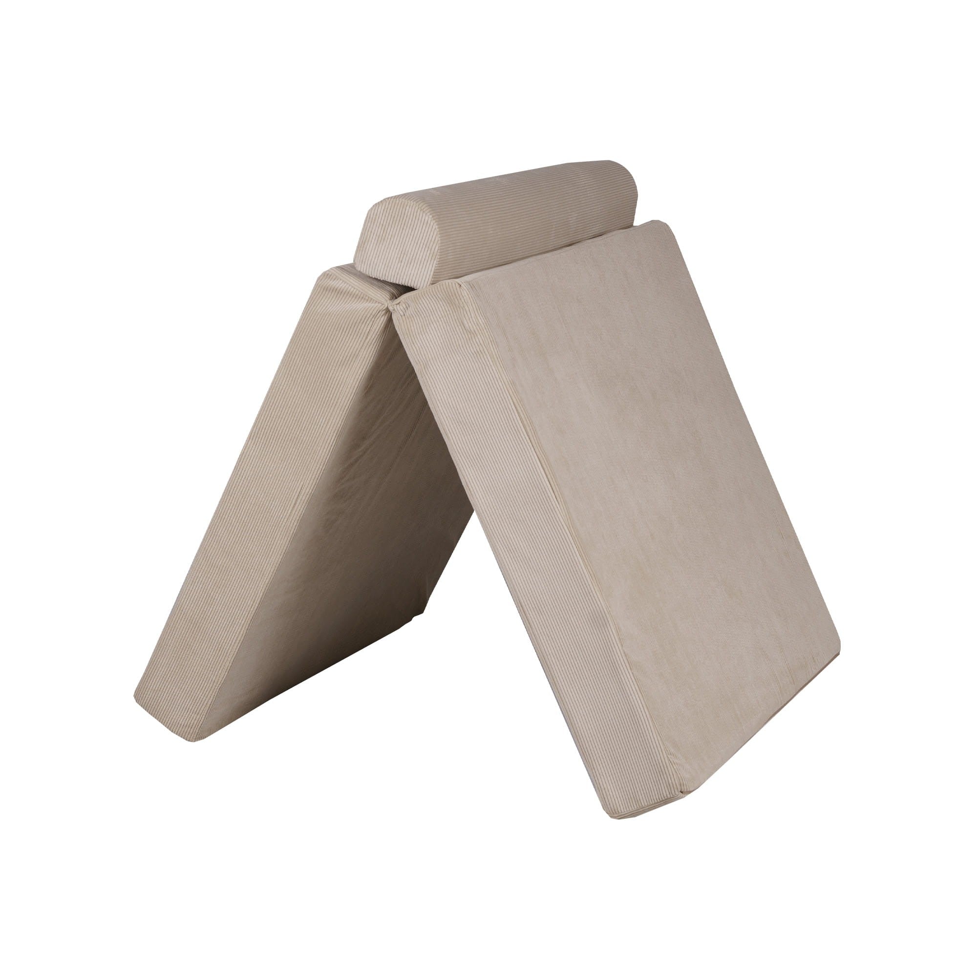 Didelė smulkaus kordurojaus sofa, ekru spalvos