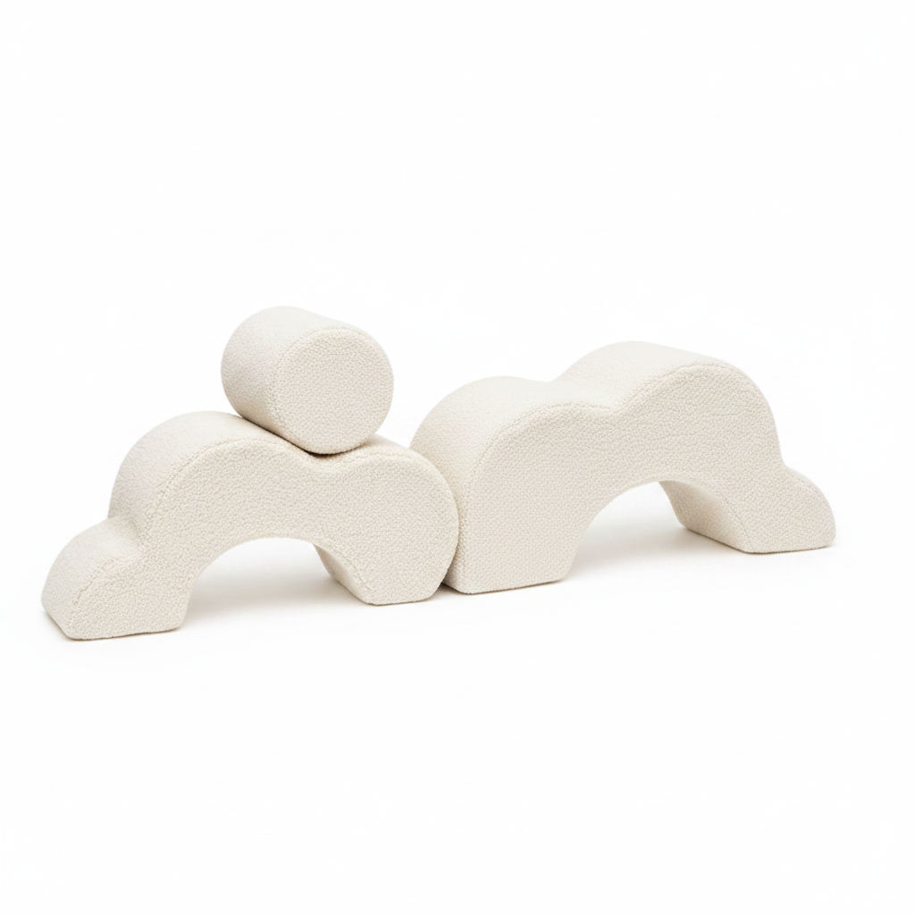 MeowBaby® Putplasčio Gėlės Formos Rinkinys, 3 Elementai, Bearly Cream