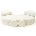 Modulinė sofa vaikams, 6 dalių, kreminė