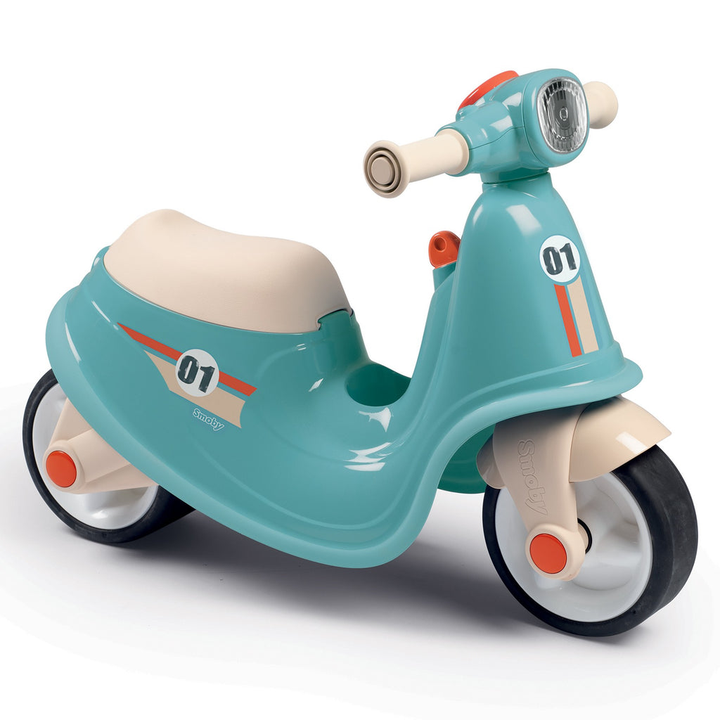 Retro paspiriamas motoroleris vaikams, mėlynas