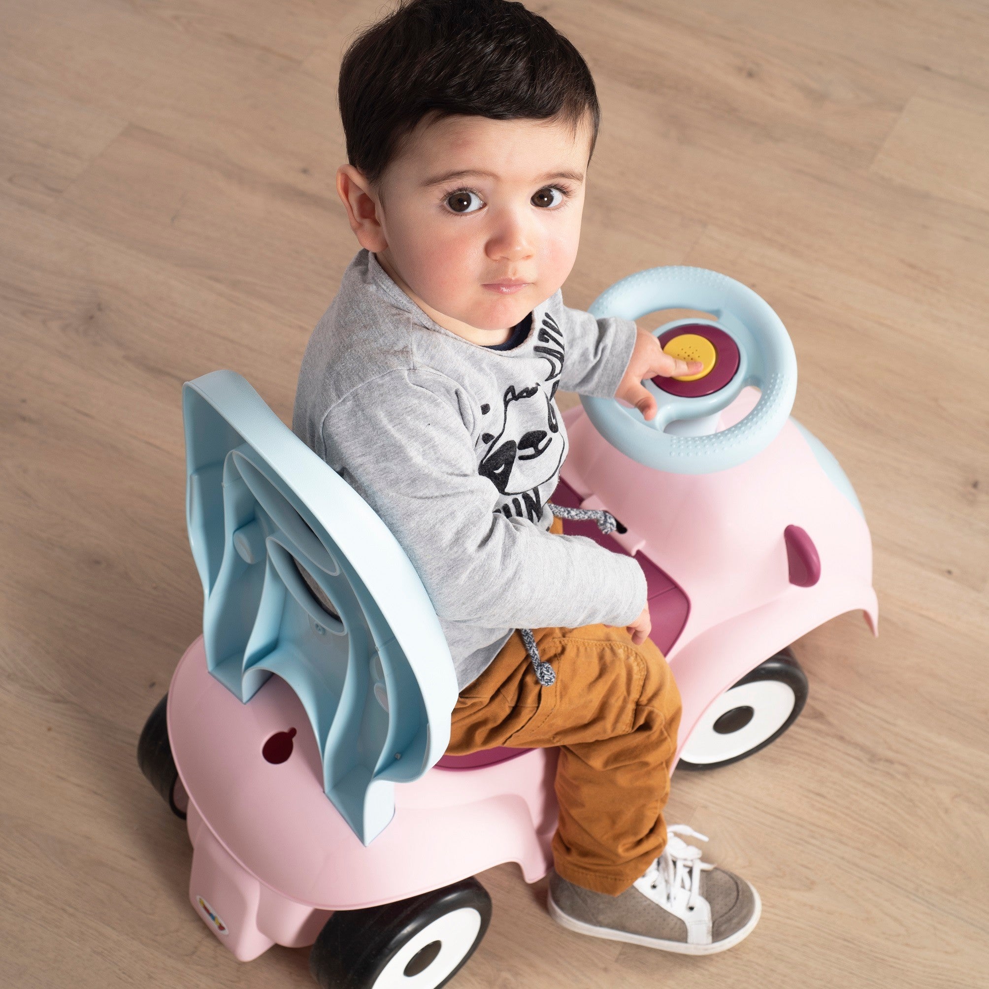 Paspiriamas automobilis „Maestro“ 3 viename, rožinis