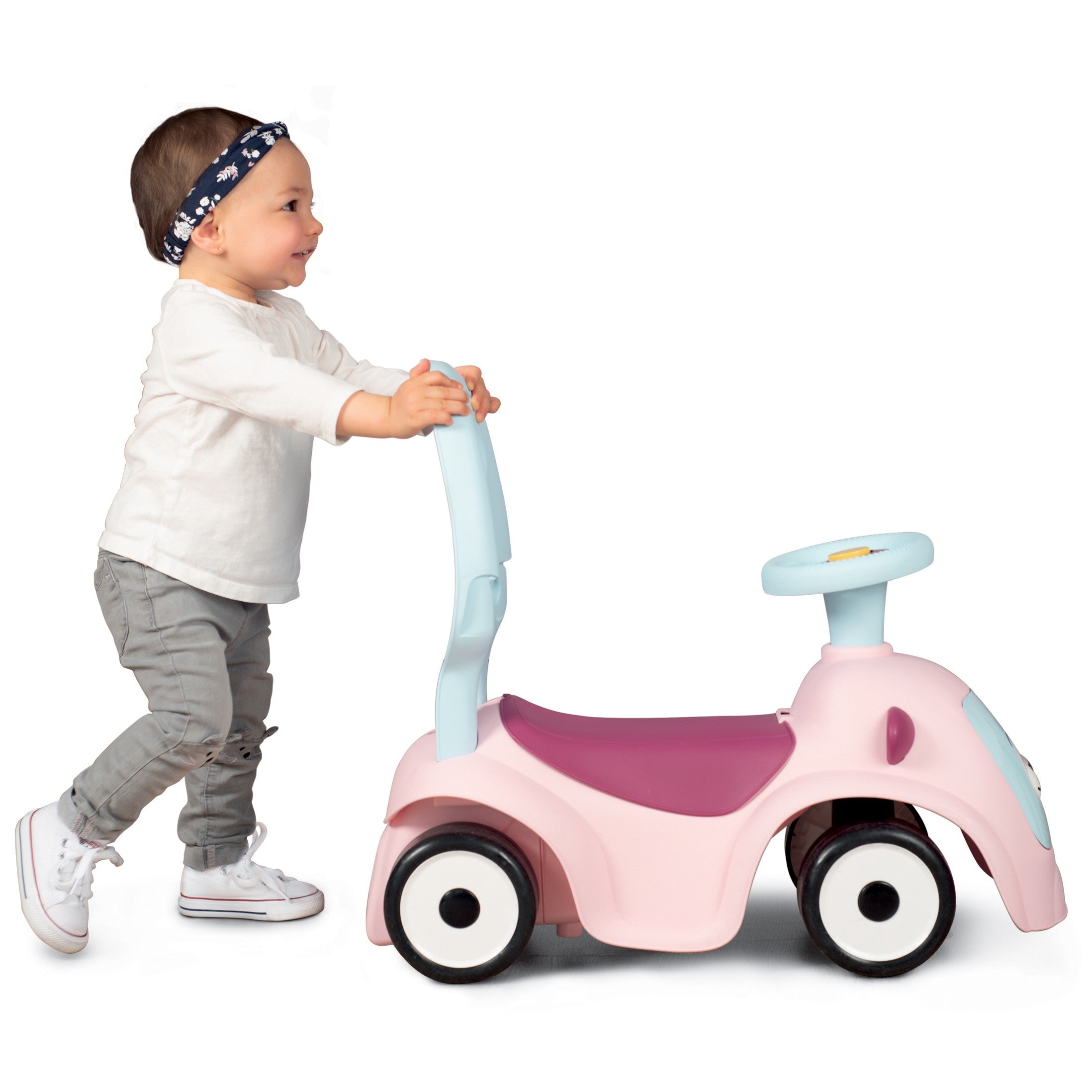 Paspiriamas automobilis „Maestro“ 3 viename, rožinis
