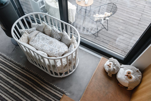 Round Baby Crib OLIN - White