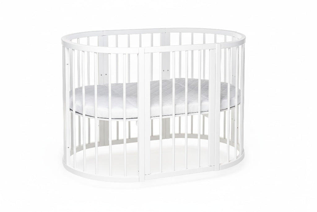 Round Baby Crib OLIN - White