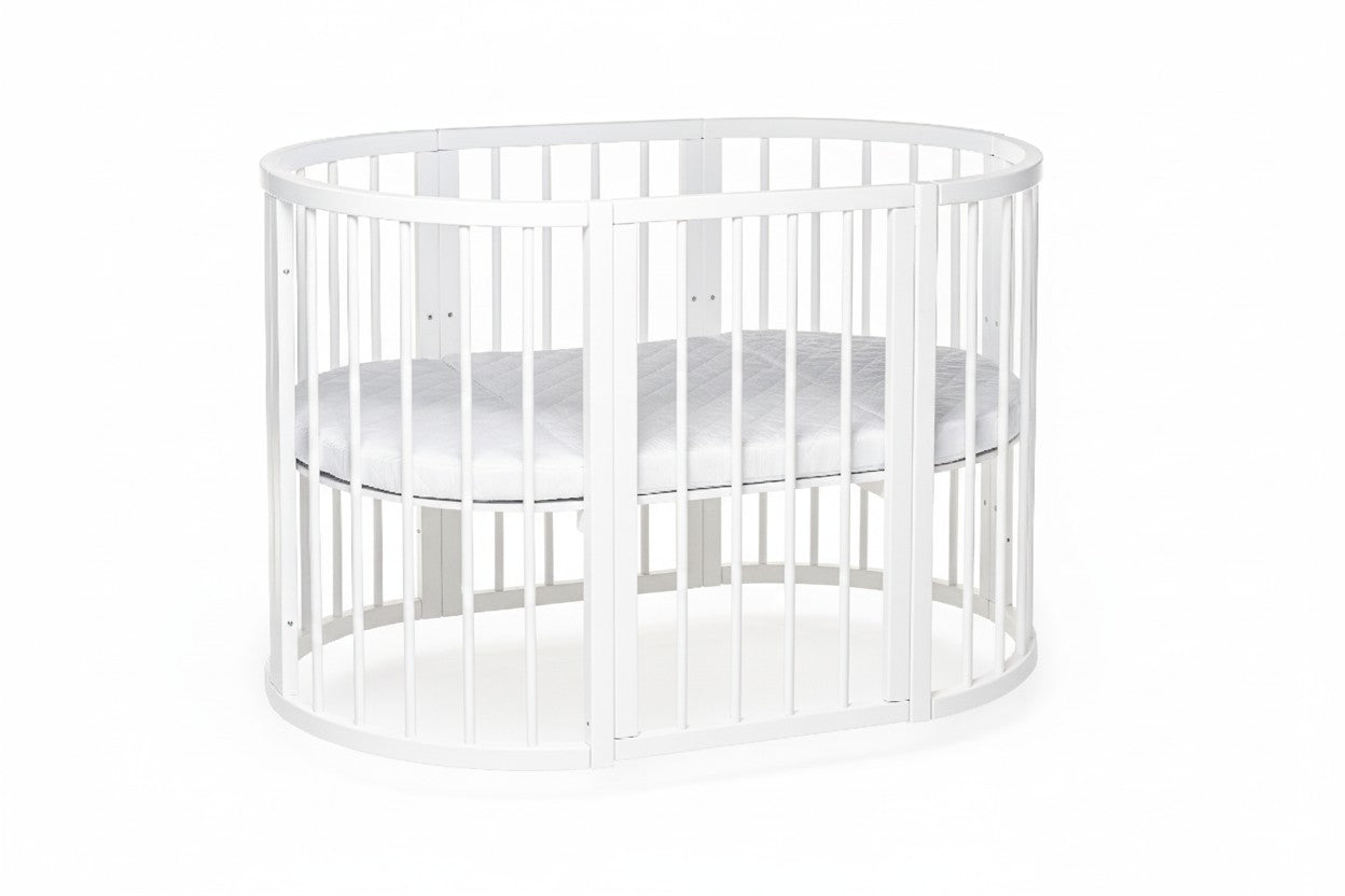 Round Baby Crib OLIN - White