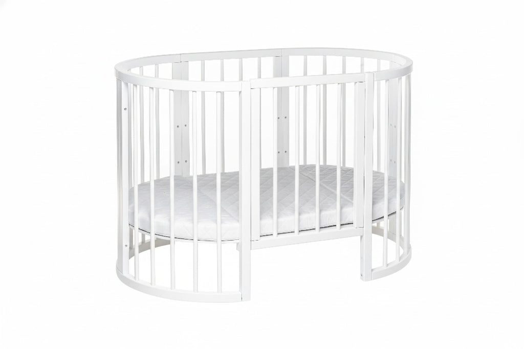 Round Baby Crib OLIN - White