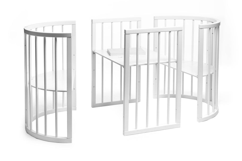 Round Baby Crib OLIN - White
