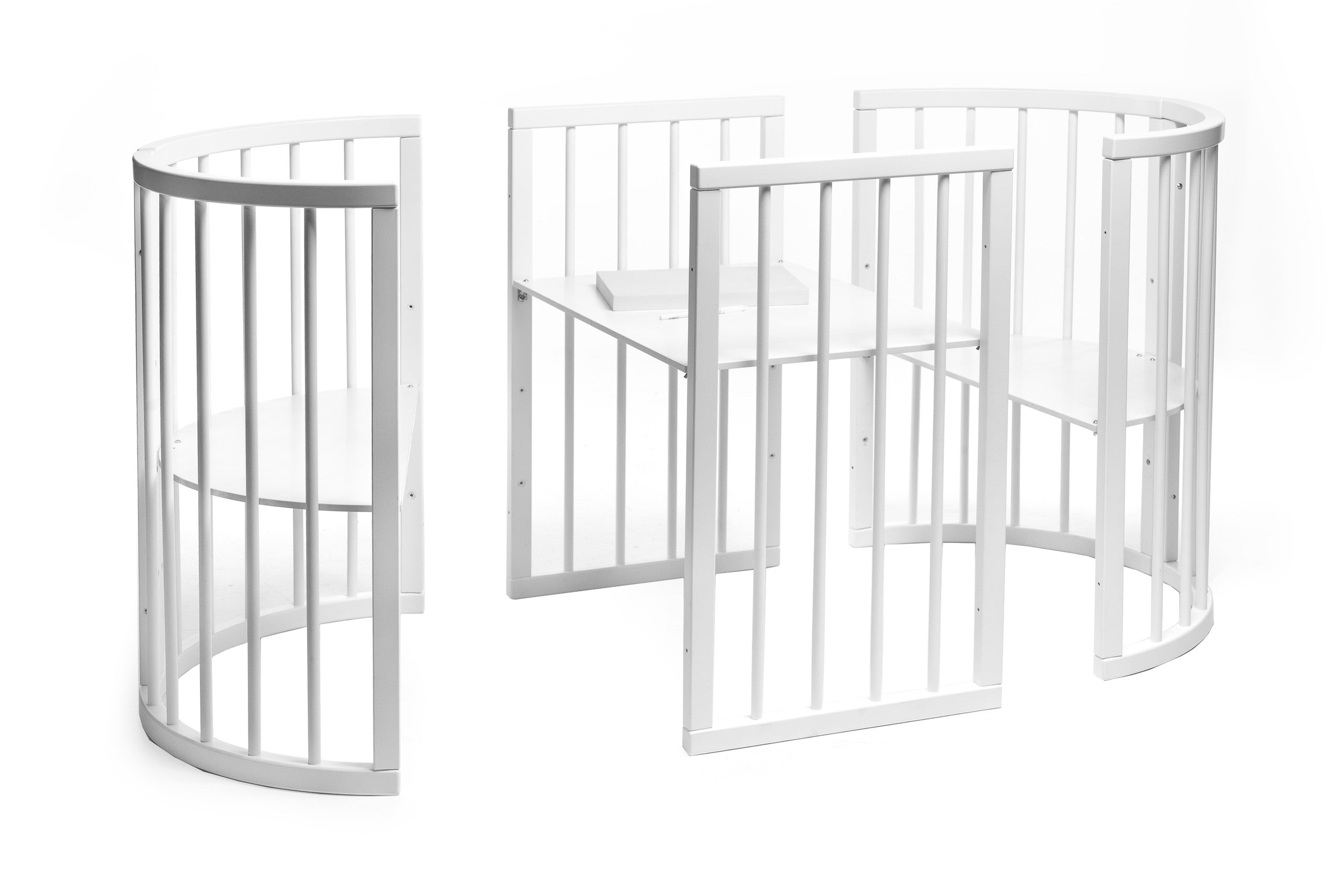 Round Baby Crib OLIN - White