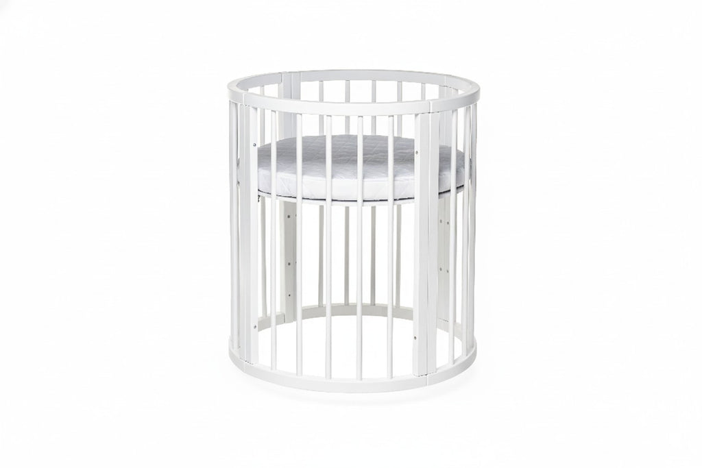 Round Baby Crib OLIN - White