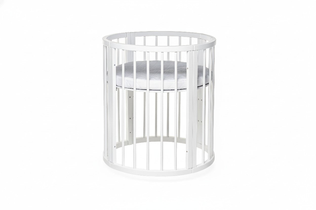 Round Baby Crib OLIN - White