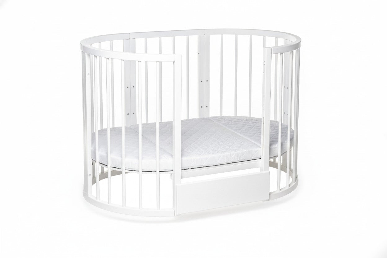 Round Baby Crib OLIN - White