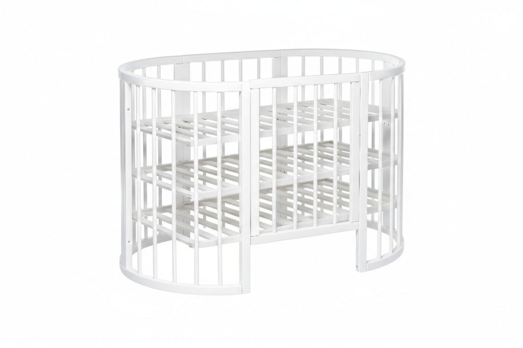 Round Baby Crib OLIN - White