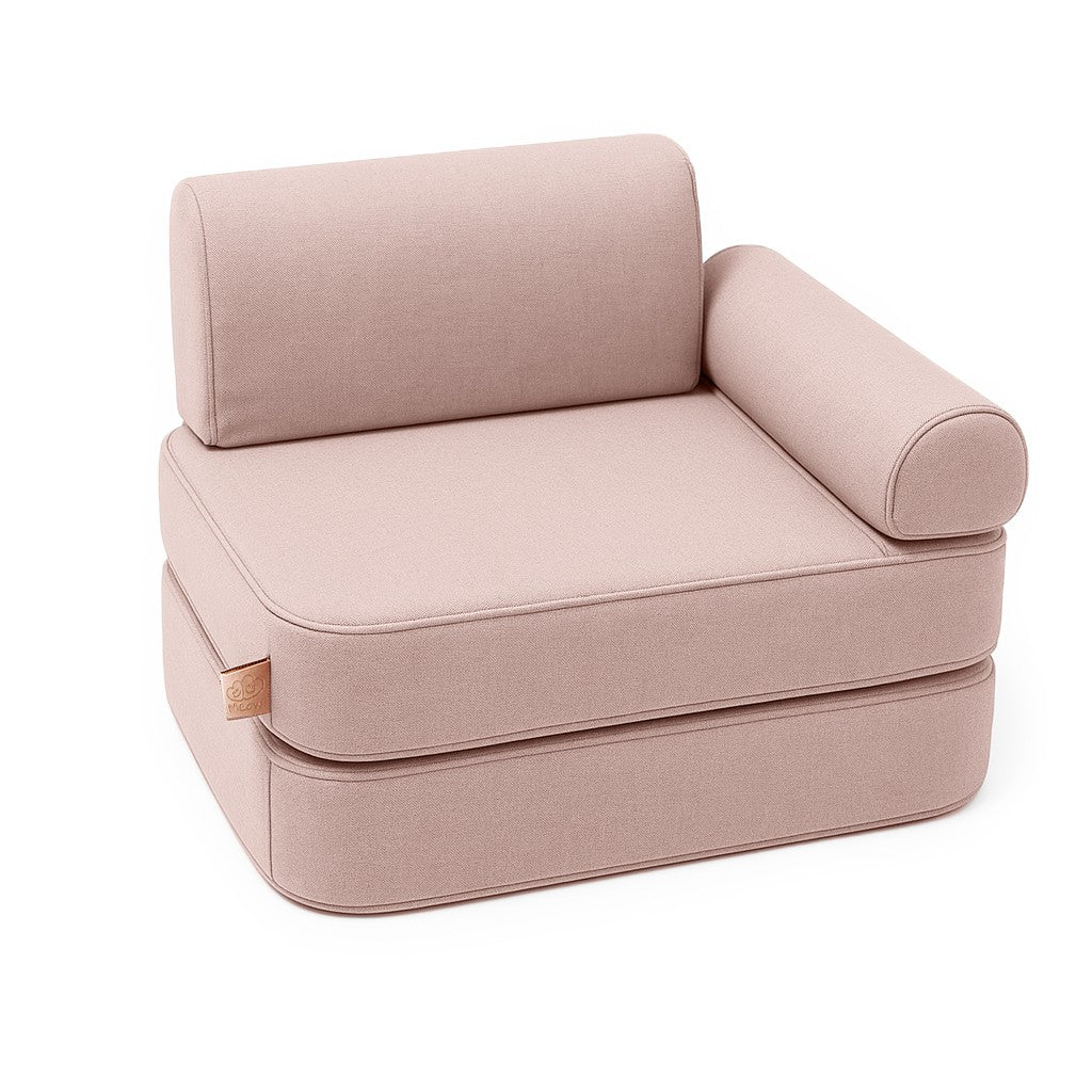 Maža vidaus ir lauko sofa vaikams „Outzy Pocket“, rausvai rožinės spalvos